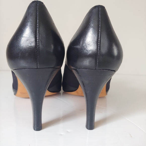 Arturo Chiang Black Leather Heels Size 8.5 - Picture 6 of 8